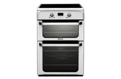 Hotpoint HUI612P Double Electric Cooker - White